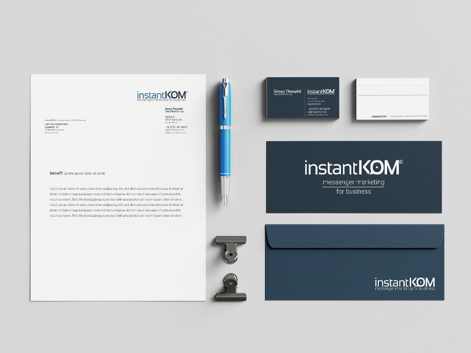Logo und Corporate Design für instantKOM